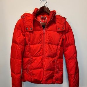 American Eagle Red Parka Jacket